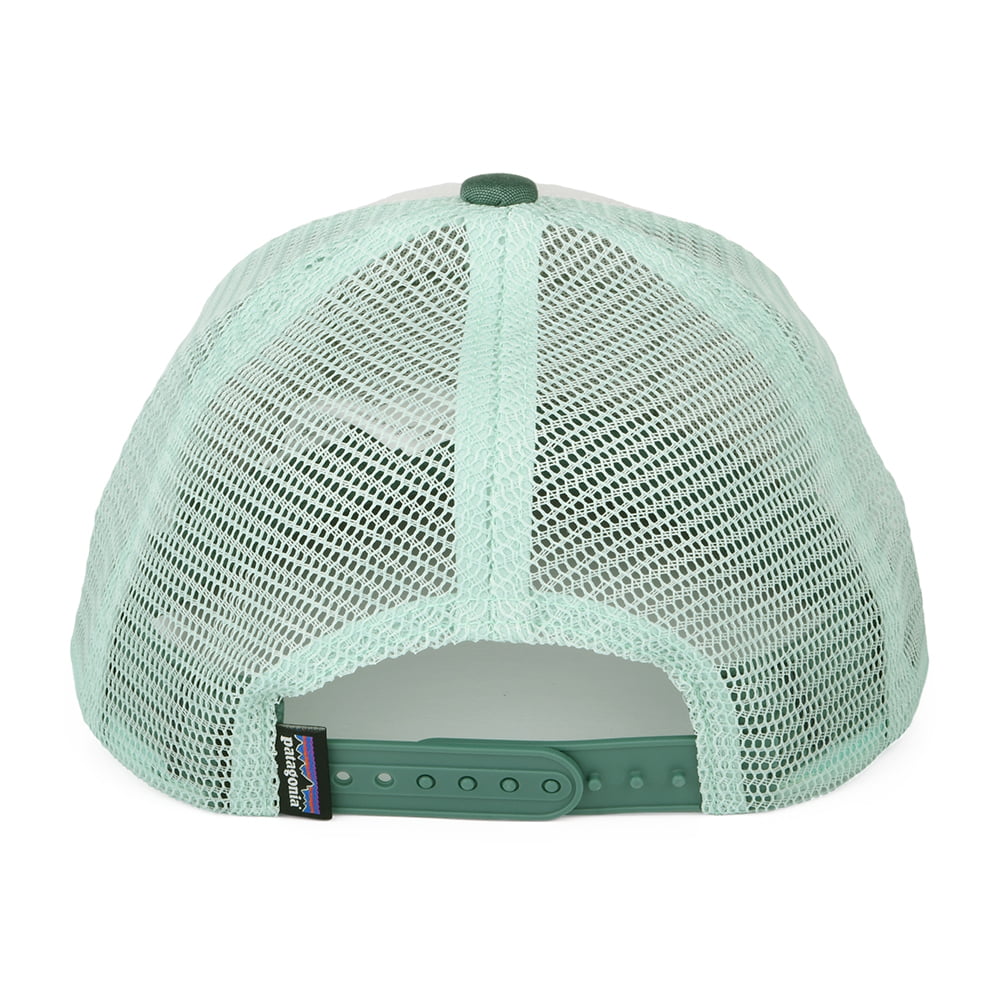 Patagonia Hats Kids Rambler Organic Cotton Trucker Cap - White-Turquoise