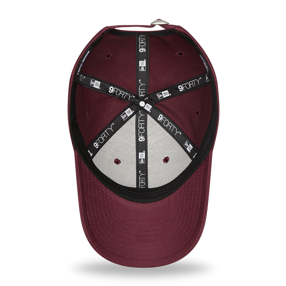 New Era Kids 9FORTY Boston Red Sox Baseball Cap - MLB League Essential - Maroon-Navy