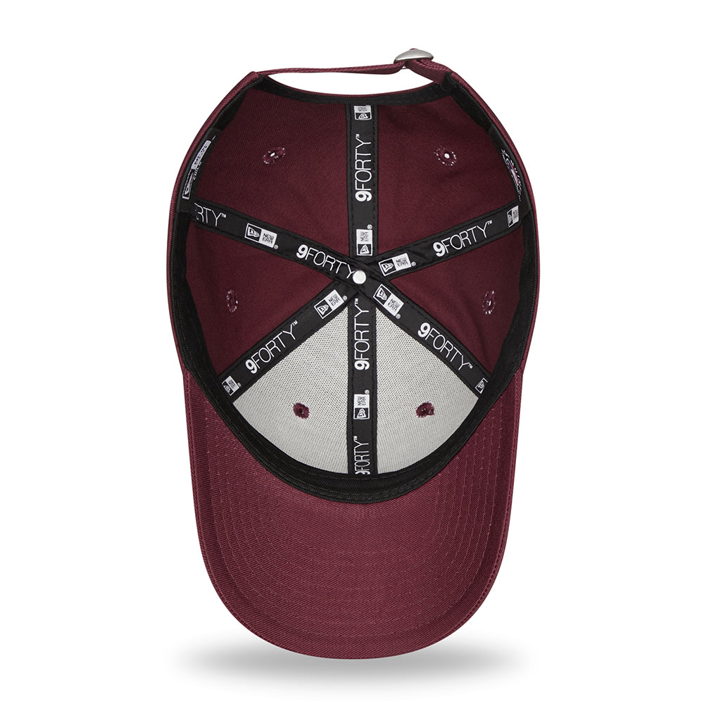 New Era Kids 9FORTY New York Yankees Baseball Cap - MLB League Essential - Maroon-White