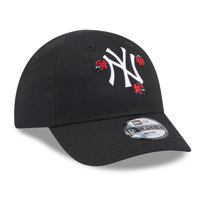 New Era Baby 9FORTY New York Yankees Baseball Cap - MLB Outdoor - Black-White