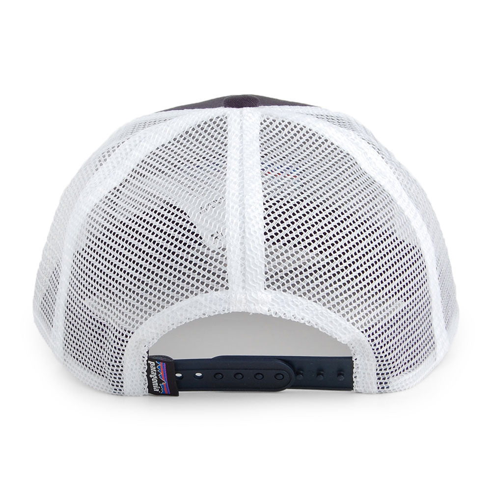 Patagonia Hats Kids P-6 Logo Organic Cotton Trucker Cap - Navy-White