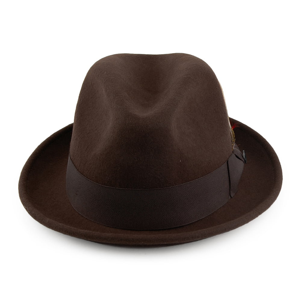 Jaxon & James Crushable Blues Trilby Hat Brown Wholesale Pack