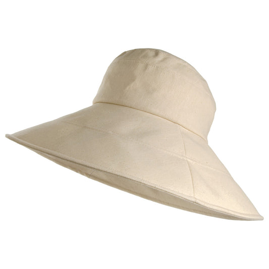 sur la tête Packable Monaco Sun Hat Beige Wholesale Pack