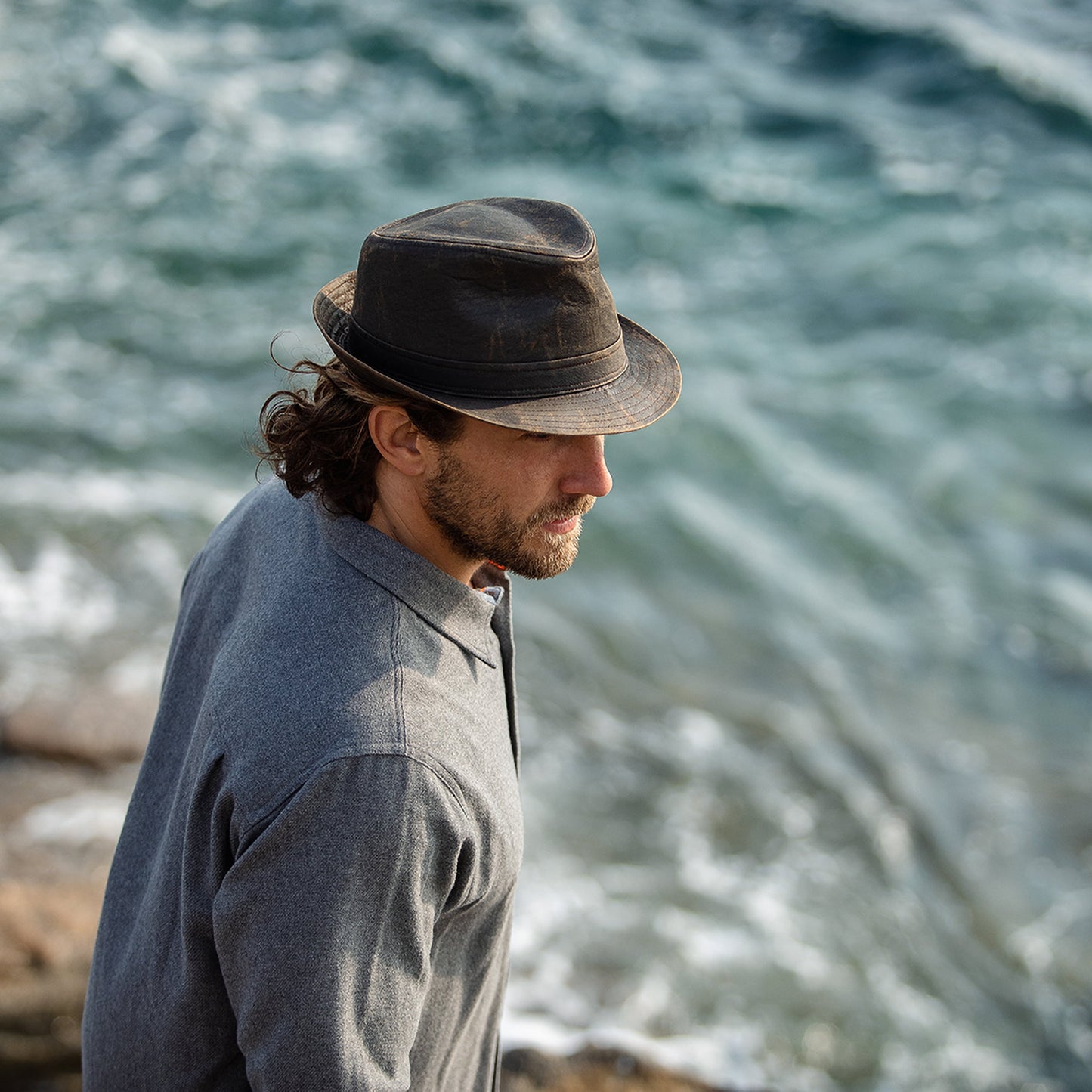 Jaxon & James Weathered Cotton Trilby Brown Wholesale Pack