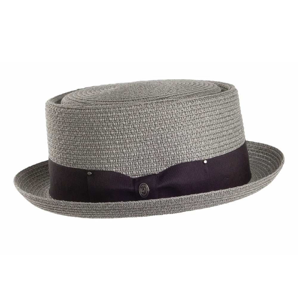 Jaxon & James Toyo Braided Pork Pie Hat Grey Wholesale Pack