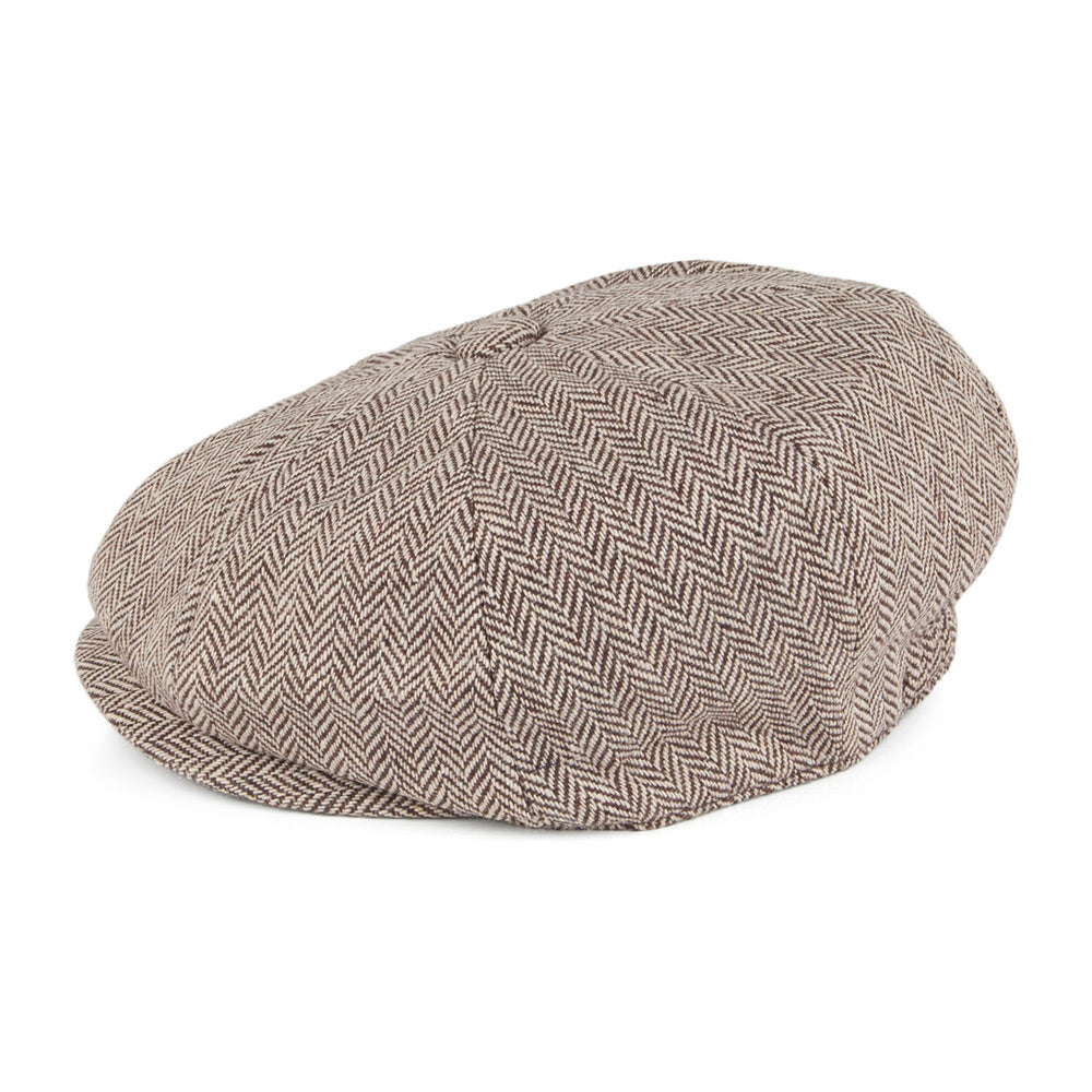 Jaxon & James Kids Herringbone Newsboy Cap Brown Wholesale Pack