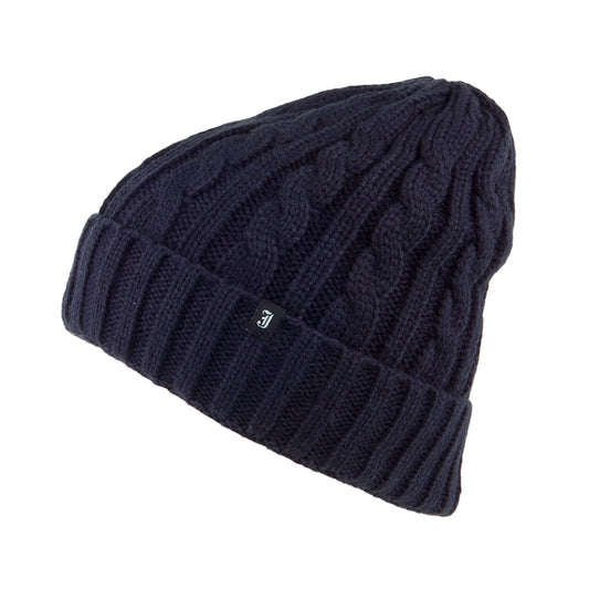 Jaxon & James Youth Cable Knit Beanie Hat Navy Wholesale Pack