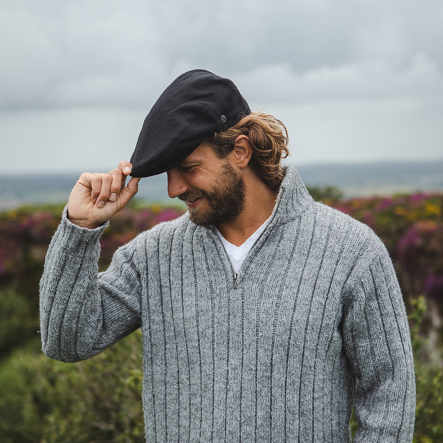 Jaxon & James Pure Wool Harlem Flat Cap Black Wholesale Pack