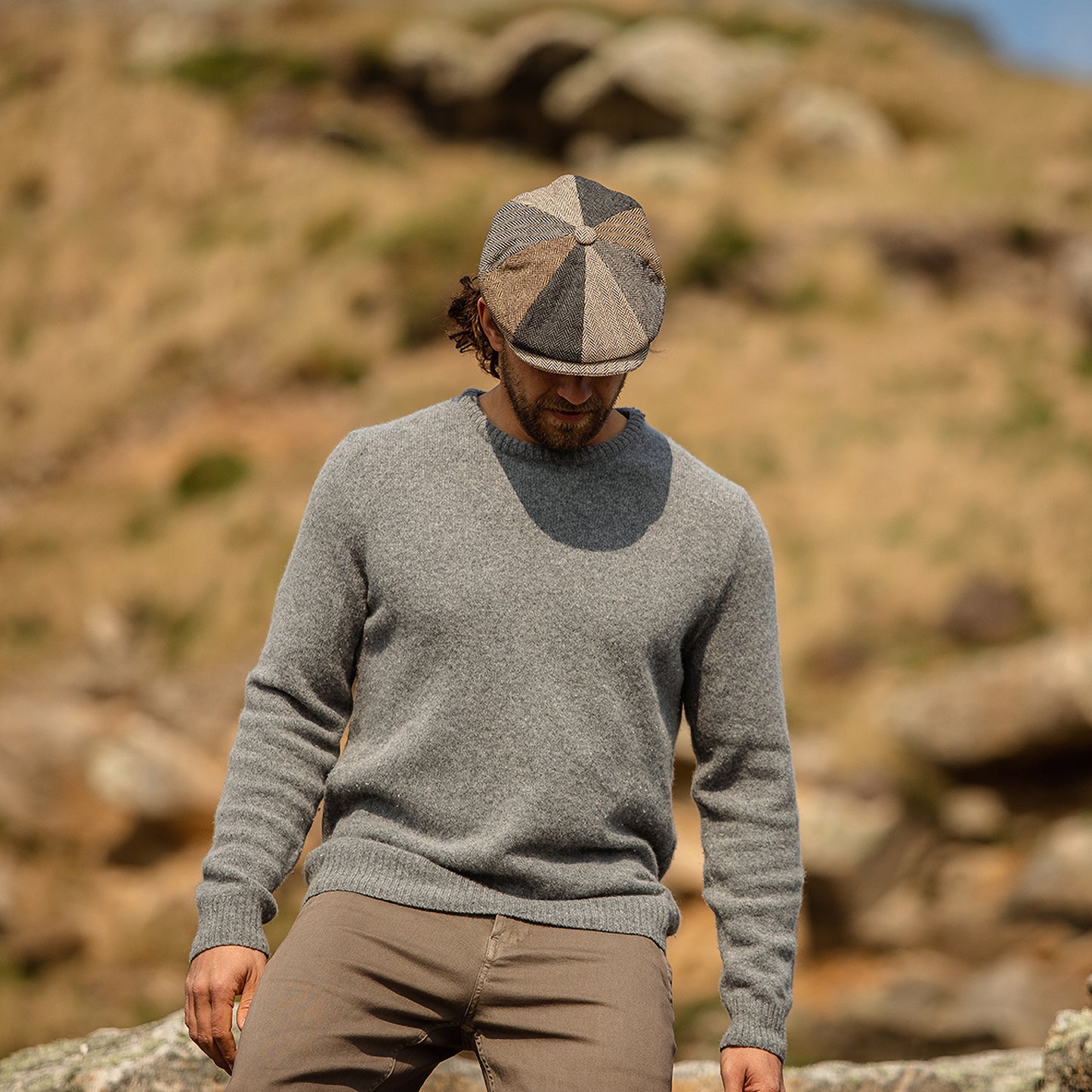 Jaxon & James Herringbone Patch Newsboy Cap Multi-Coloured Wholesale Pack