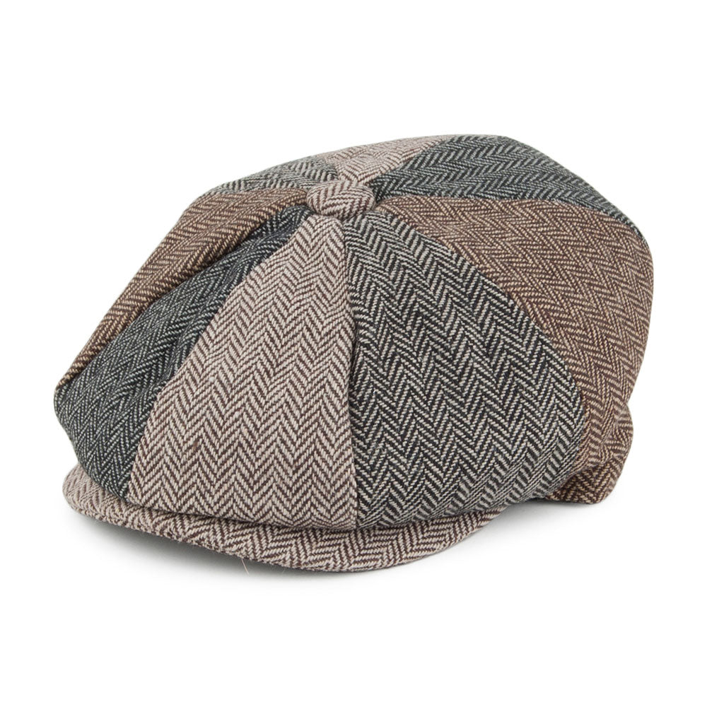 Jaxon & James Kids Herringbone Patch Newsboy Cap Multi-Coloured Wholesale Pack