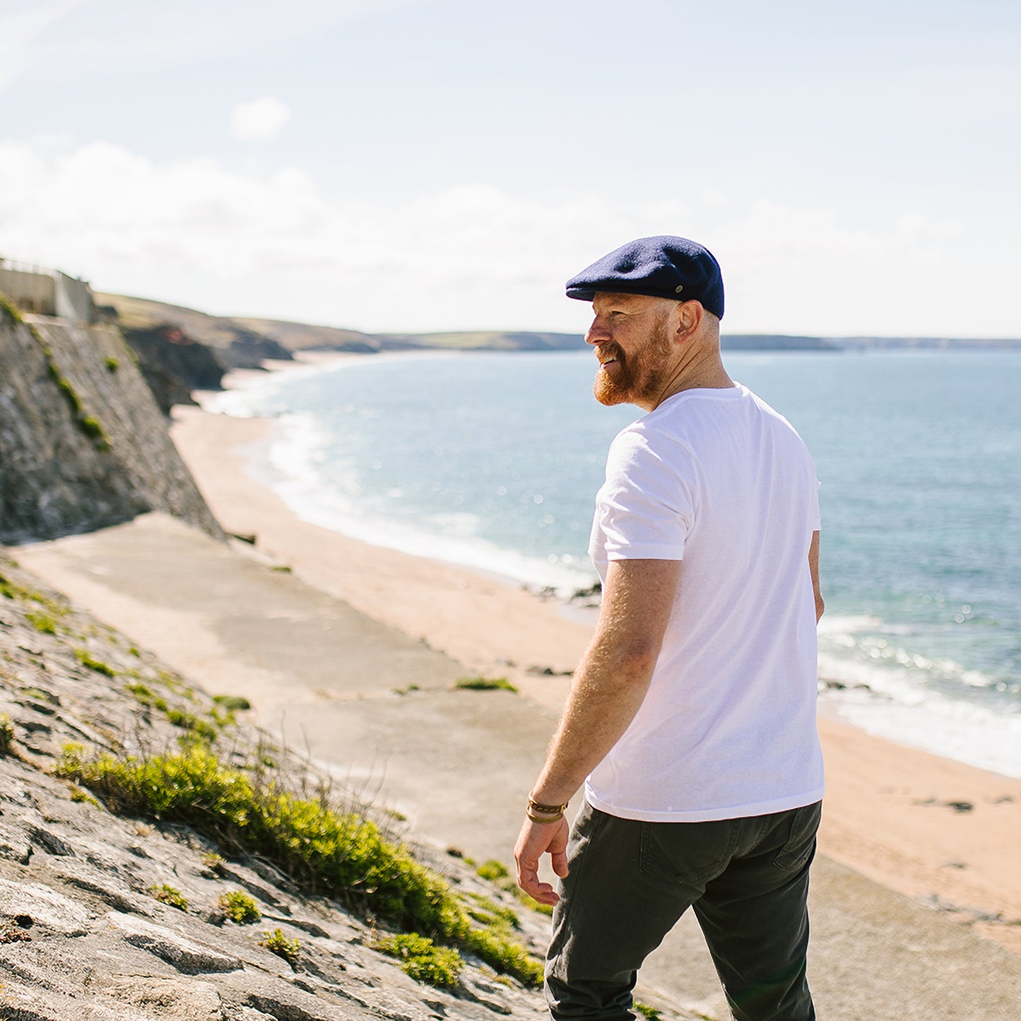 Jaxon & James Classic Wool Flat Cap Navy Blue Wholesale Pack
