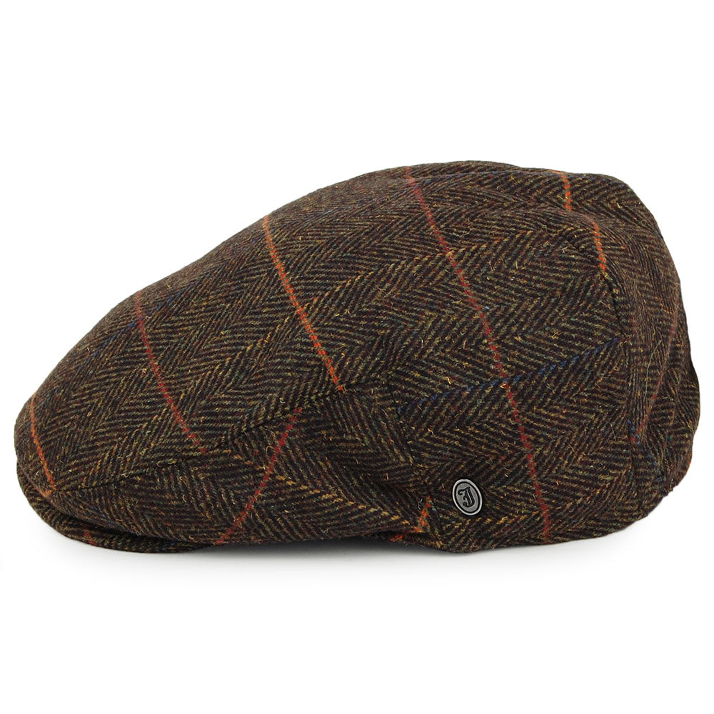 Jaxon & James Glasgow Windowpane Flat Cap Olive Wholesale Pack