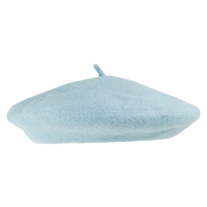 Wool Fashion Beret - Light Blue - Wholesale Pack - 200 Hats