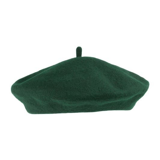 Jaxon & James Wool Beret Dark Green - Wholesale Pack - 200 Hats