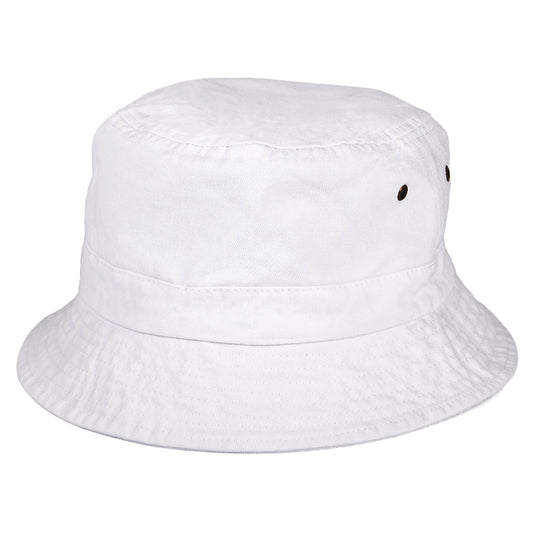 Jaxon & James Cotton Packable Bucket Hat White Wholesale Pack