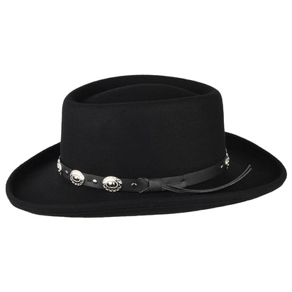 Jaxon & James Crossfire Wool Felt Gambler Hat Black Wholesale Pack