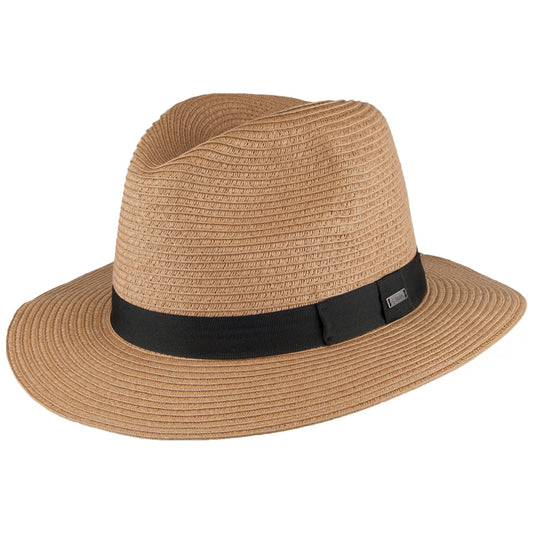 Barts Hats Aveloz Toyo Straw Fedora Hat - Light Brown