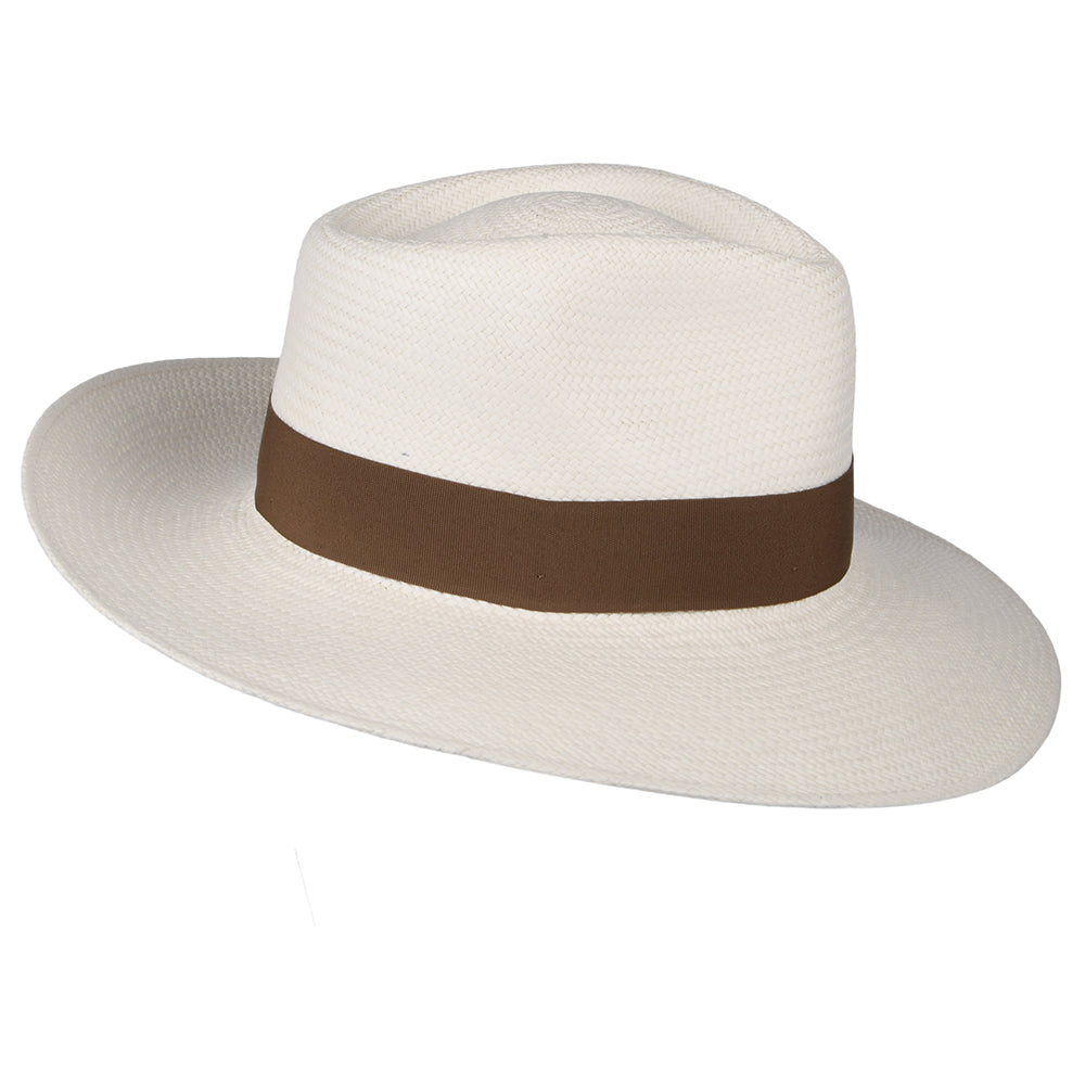Failsworth Hats Chatsworth Panama Fedora Hat - Bleach-Taupe