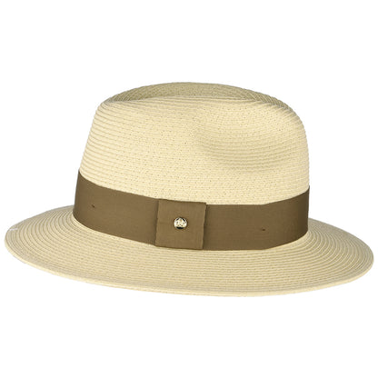 Failsworth Hats Sienna Toyo Straw Fedora Hat - Natural-Brown