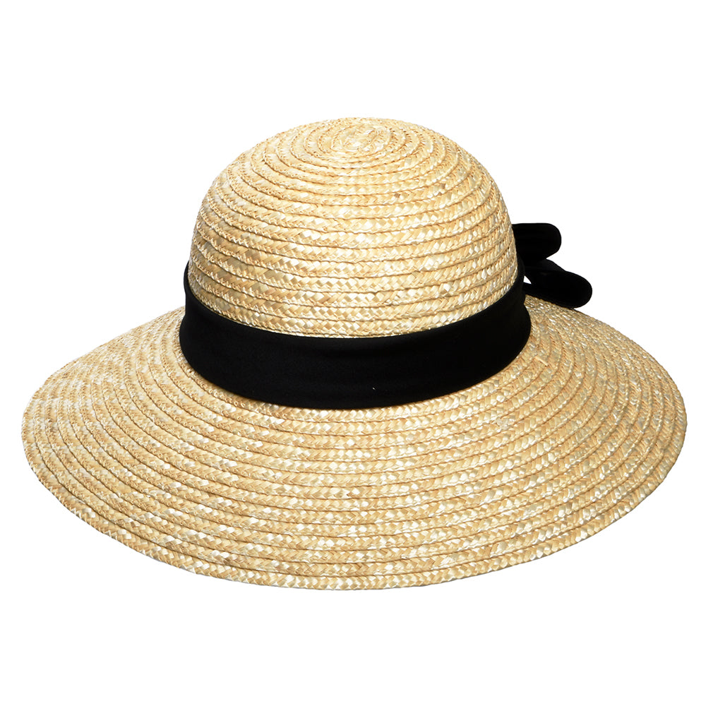 sur la tête Milan II Straw Boater Sun Hat - Natural