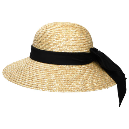 sur la tête Milan II Straw Boater Sun Hat - Natural