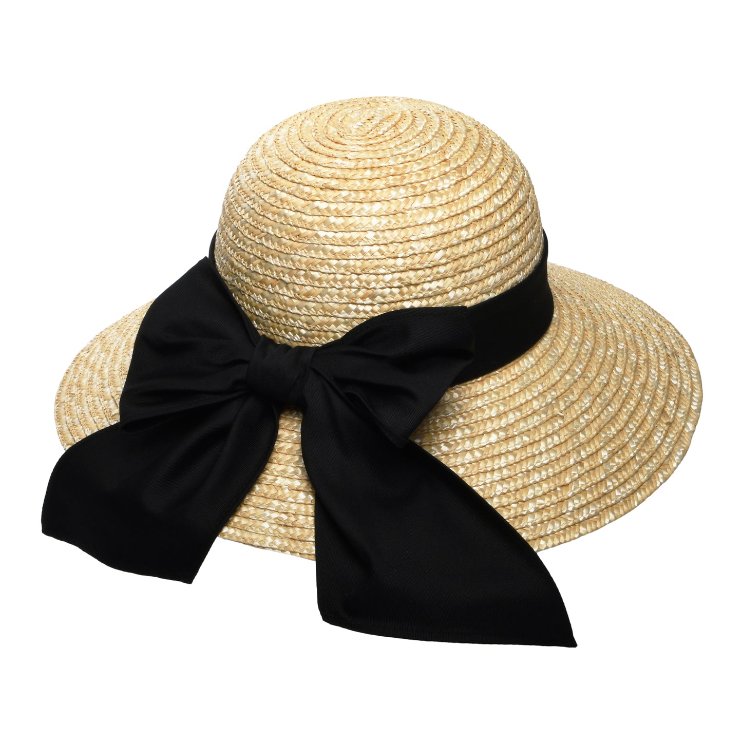 sur la tête Milan II Straw Boater Sun Hat - Natural