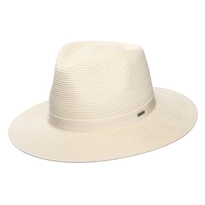 Brixton Hats Carolina Packable Toyo Straw Fedora Hat - Cream