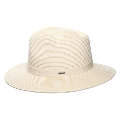Brixton Hats Carolina Packable Toyo Straw Fedora Hat - Cream