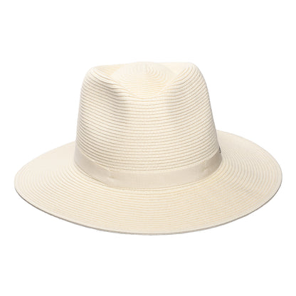 Brixton Hats Carolina Packable Toyo Straw Fedora Hat - Cream
