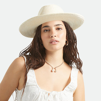 Brixton Hats Marlow Straw Rancher Fedora Hat - Ivory