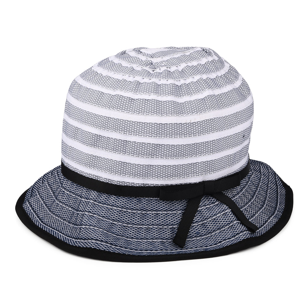 Seeberger Hats Ribbon Cloche Hat - Blue