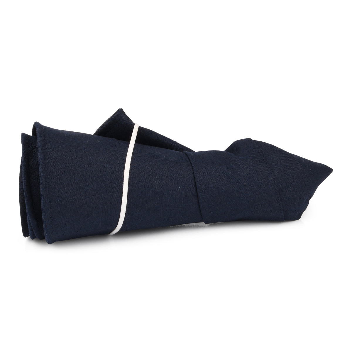sur la tête Monaco Linen-Cotton Packable Sun Hat - Navy Blue