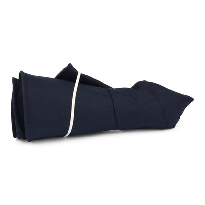 sur la tête Monaco Linen-Cotton Packable Sun Hat - Navy Blue