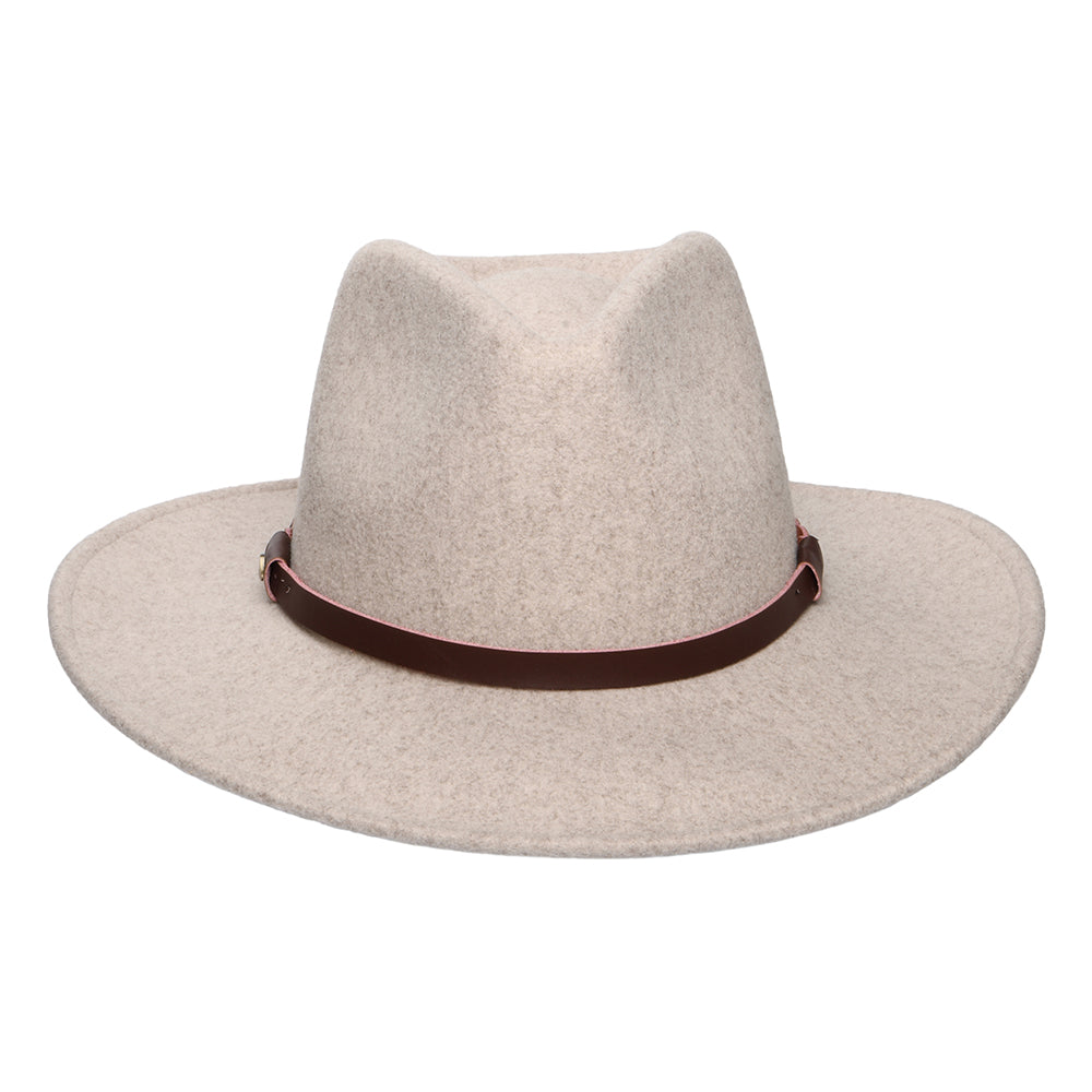 Scala Hats Jolene Provato Knit Safari Fedora Hat - Taupe