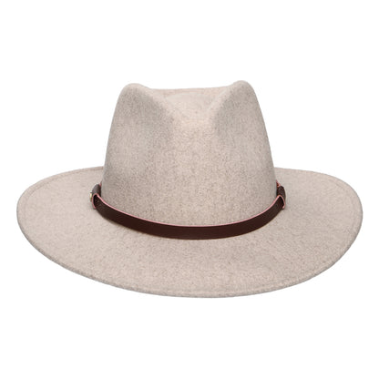 Scala Hats Jolene Provato Knit Safari Fedora Hat - Taupe