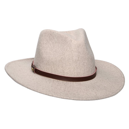 Scala Hats Jolene Provato Knit Safari Fedora Hat - Taupe
