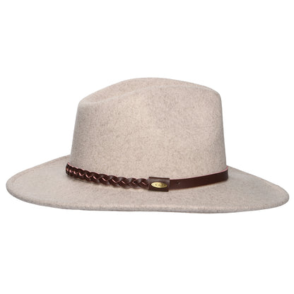 Scala Hats Jolene Provato Knit Safari Fedora Hat - Taupe