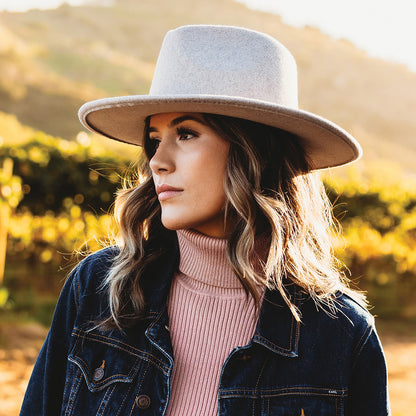 Scala Hats Jolene Provato Knit Safari Fedora Hat - Taupe