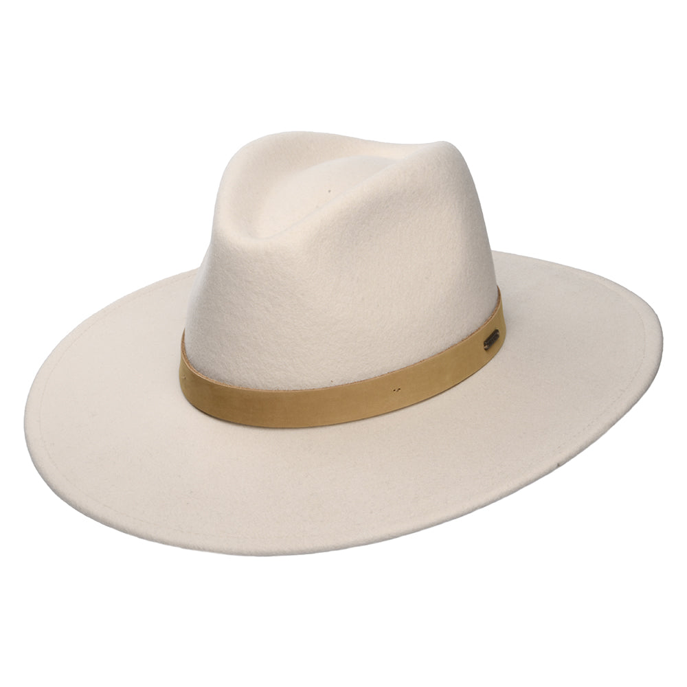 Brixton Hats Harper Wool Felt Fedora Hat - Cream-Natural