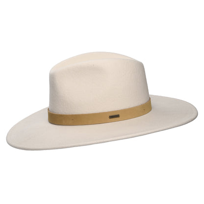Brixton Hats Harper Wool Felt Fedora Hat - Cream-Natural