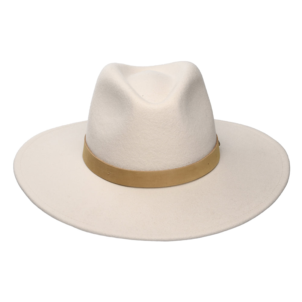 Brixton Hats Harper Wool Felt Fedora Hat - Cream-Natural