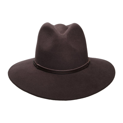 Barbour Hats Tack Wool Felt Fedora Hat - Chocolate