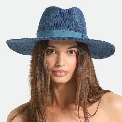 Brixton Hats Lyons Knit Packable Fedora Hat - Dark Blue