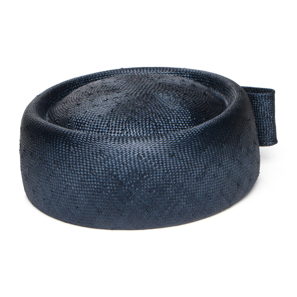 Whiteley Hats Jackie O Straw Pillbox Hat - Navy Blue