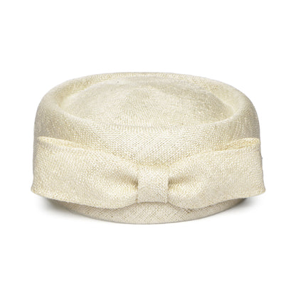 Whiteley Hats Jackie O Straw Pillbox Hat - Ivory