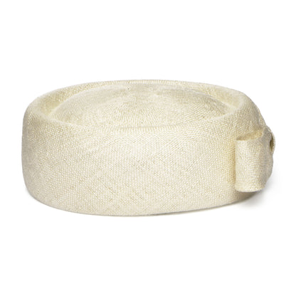 Whiteley Hats Jackie O Straw Pillbox Hat - Ivory