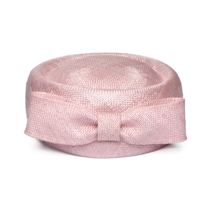Whiteley Hats Jackie O Straw Pillbox Hat - Pink