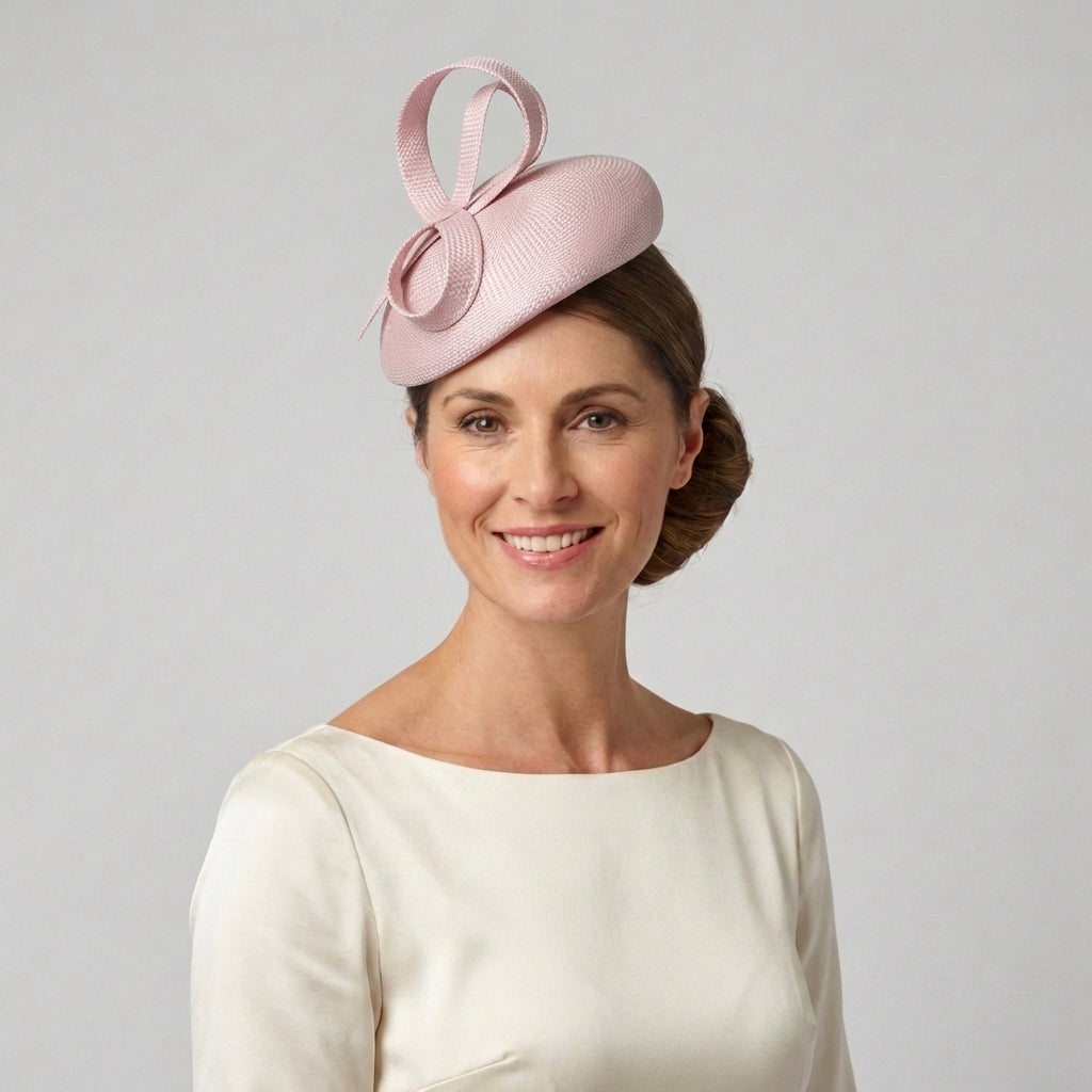 Whiteley Hats Jenny Straw Pillbox Hat - Blush