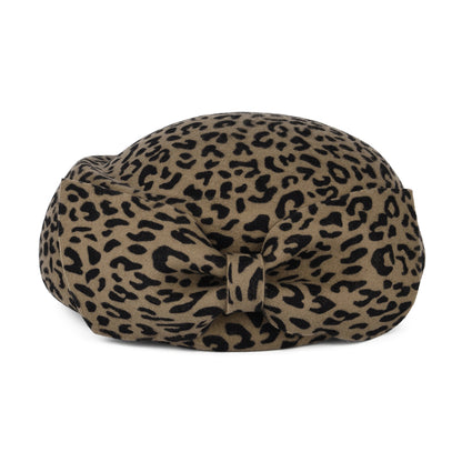 Whiteley Hats Avery Wool Pillbox Hat With Bow - Leopard