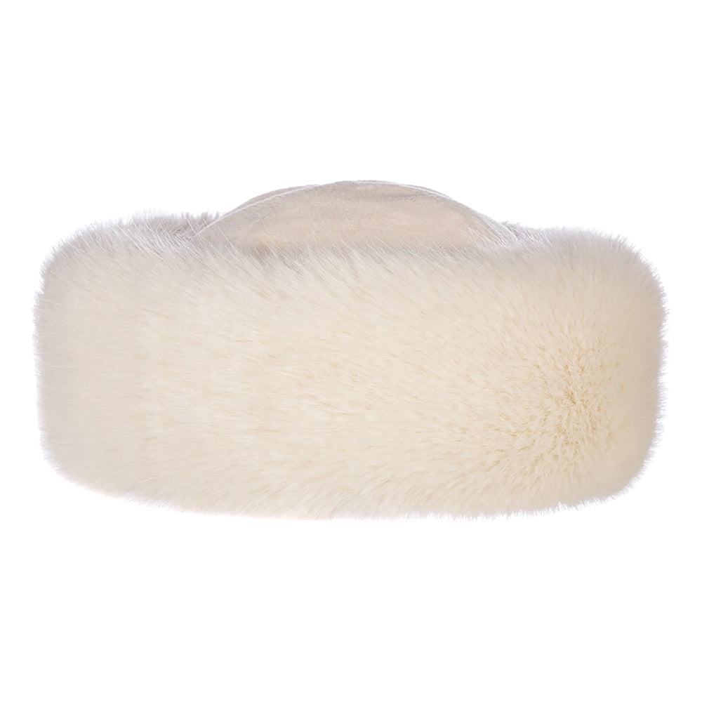 Helen Moore Faux Fur Winter Hat - Ivory